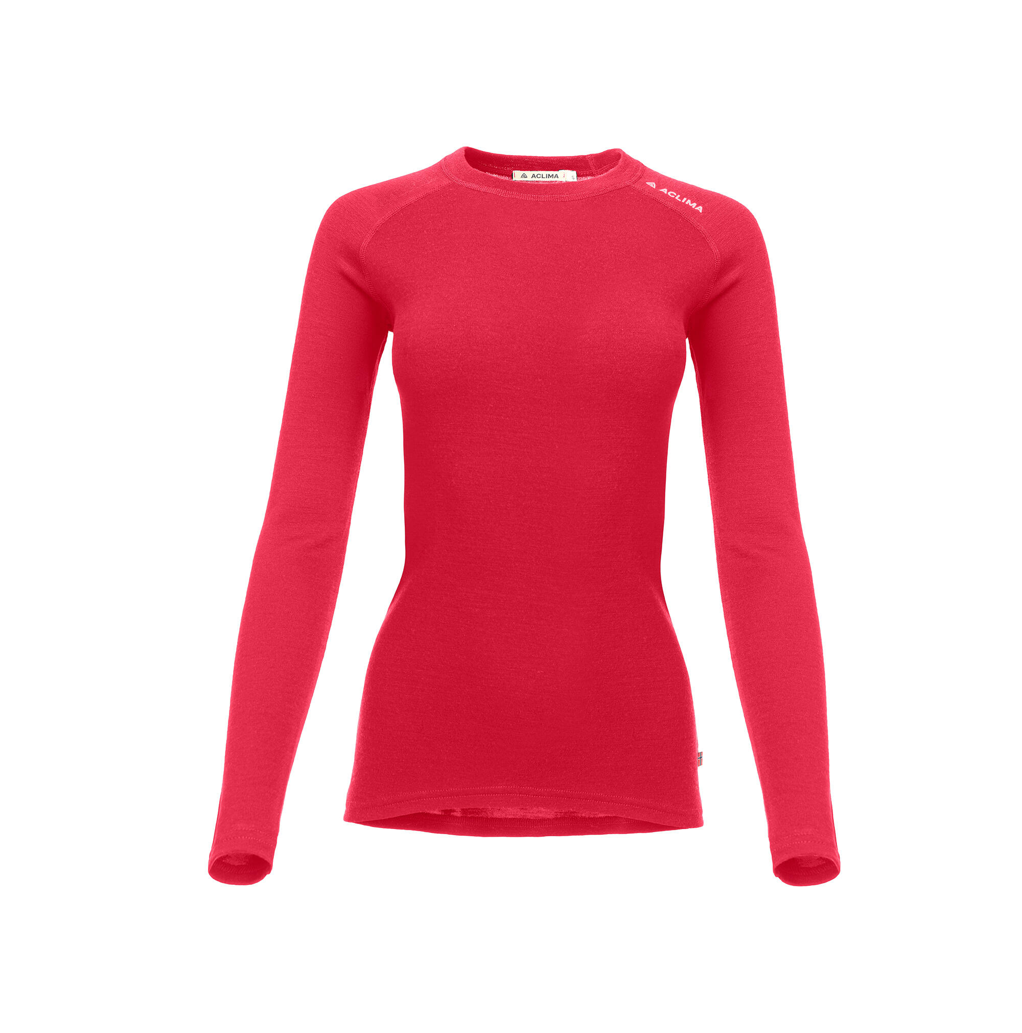Se Aclima Warmwool Dame Crew Neck Jester Red S hos Outdoor i Centrum