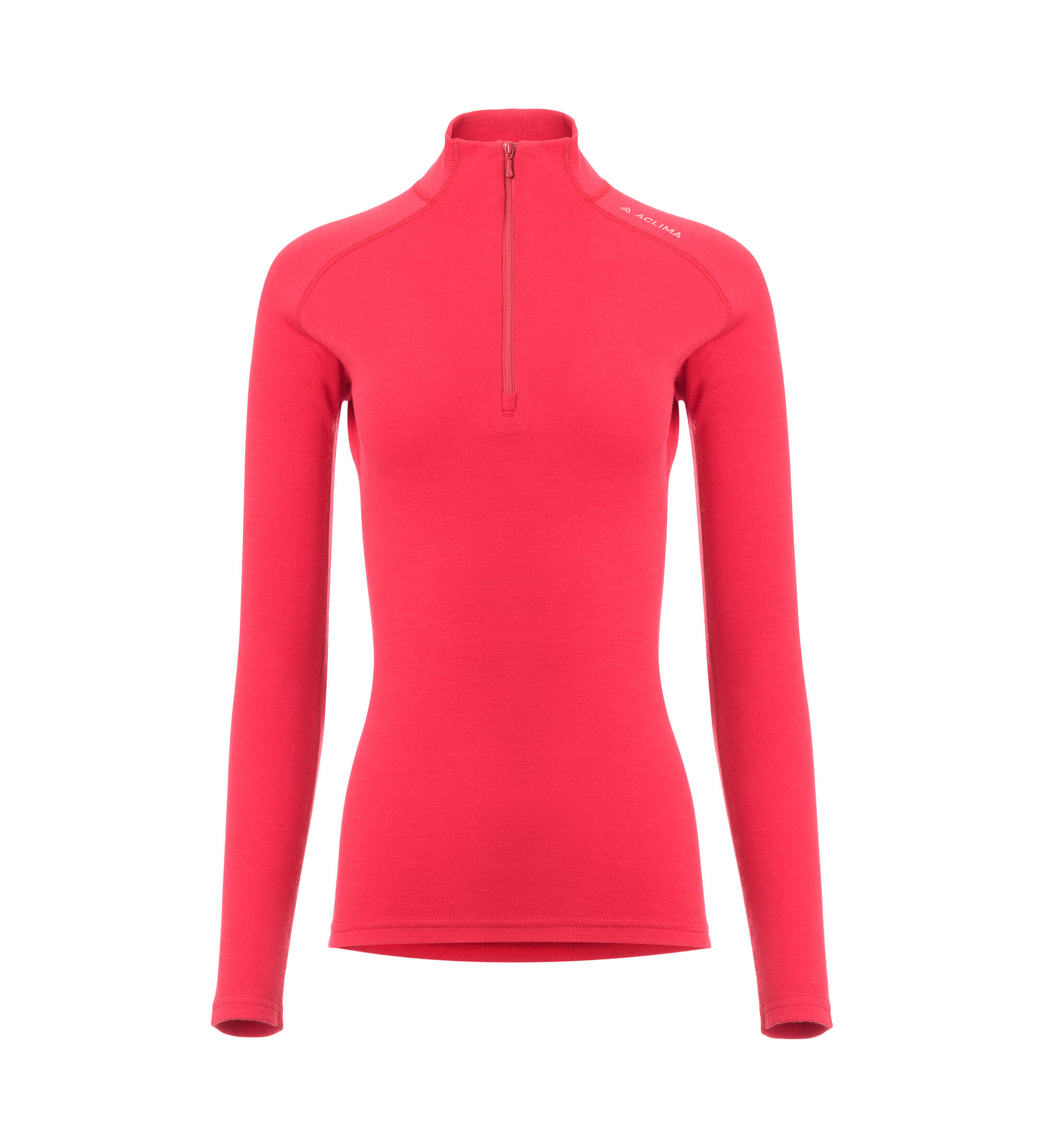 Billede af Aclima Warmwool Dame Mock Neck Jester Red XL hos Outdoor i Centrum