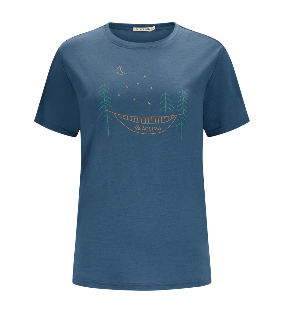 Aclima Womens LightWool 140 Tee Forest (Blå (BLUE FUSION) X-small)