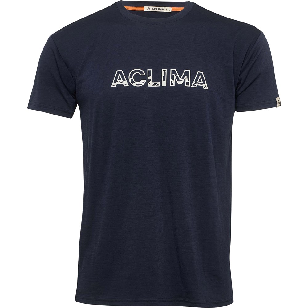 Aclima LightWool Logo T-Shirt M Navy Blaze XXL