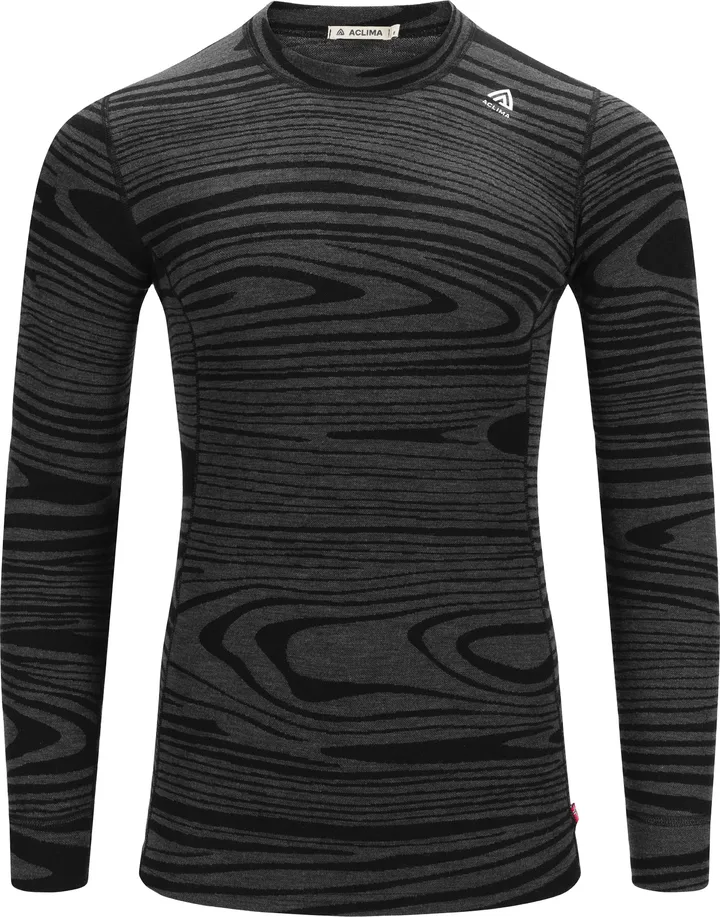 Aclima Warmwool Crew Neck M Black Motion Xs