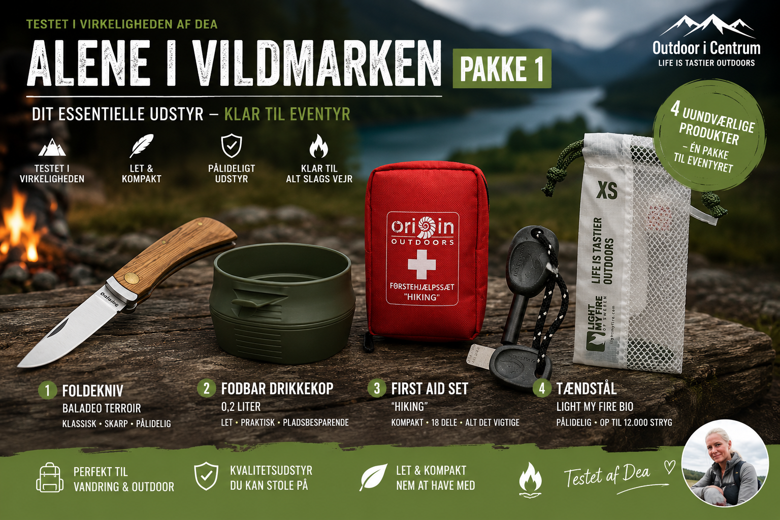 Alene i vildmarken pakke 1