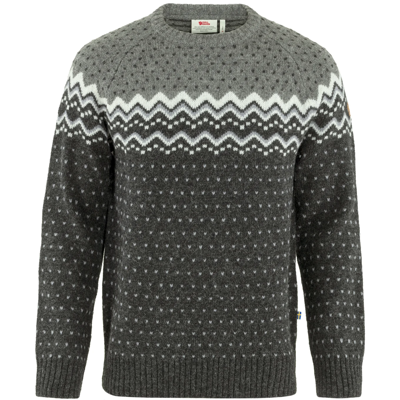 Fjällräven Ãvik Knit Herre Sweater Dark Grey-Grey S