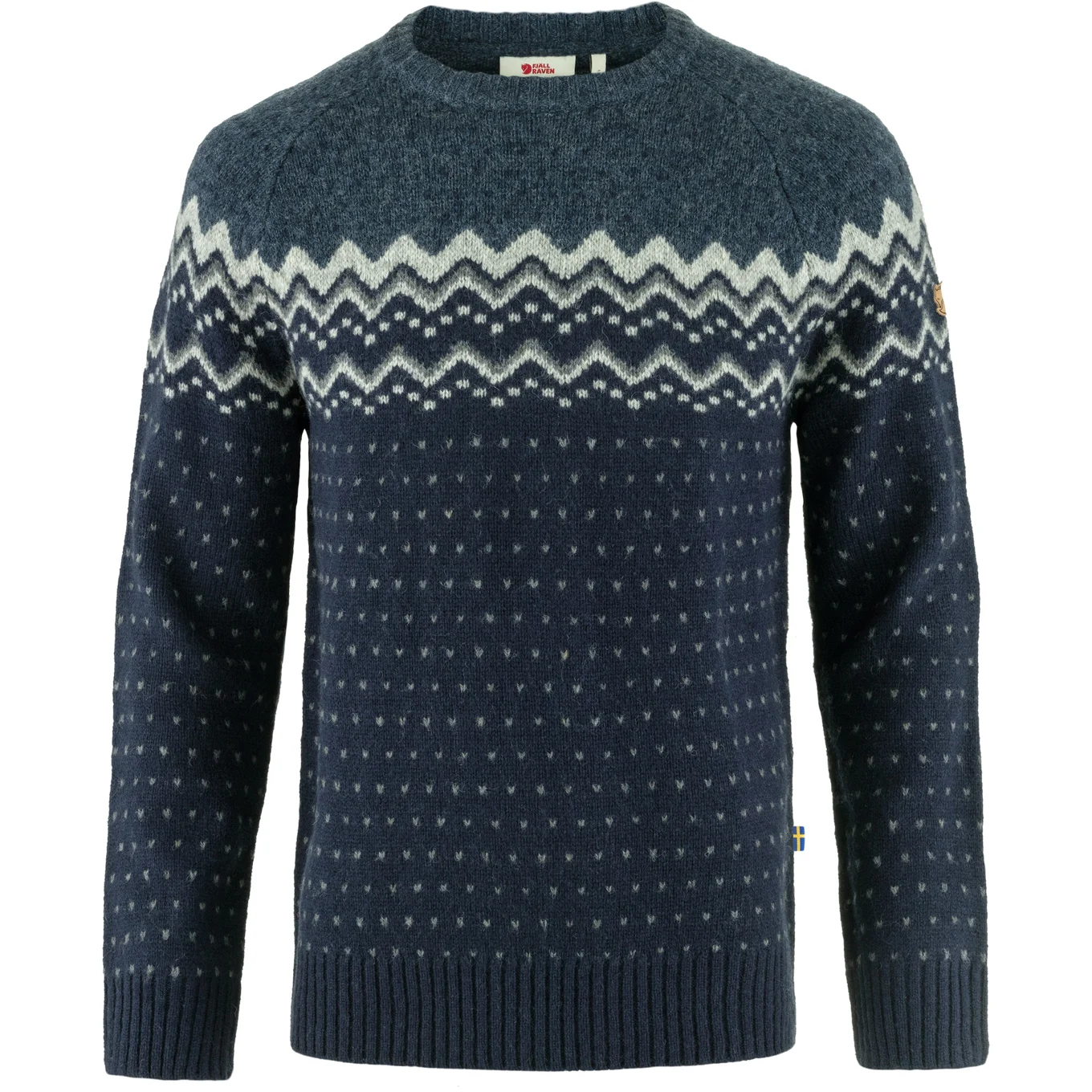 Fjällräven Ãvik Knit Herre Sweater Dark Navy - Mountain Blue S