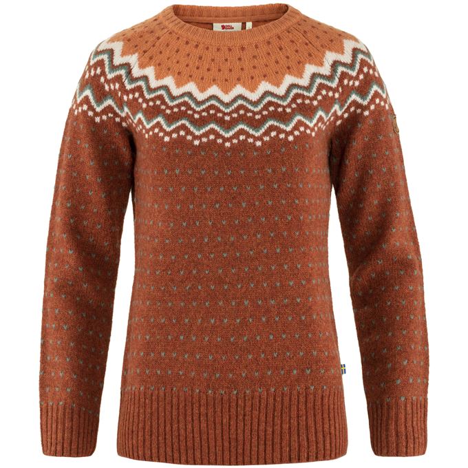12: Fjällräven Ãvik Knit Dame Sweater Autumn Leaf-Desert Brown XS