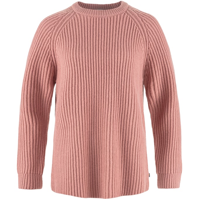 Fjällräven Ãvik Rib Dame Sweater Dusty Rose XS