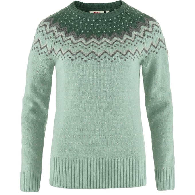 15: Fjällräven Ãvik Knit Dame Sweater Misty Green-Deep Patina XL