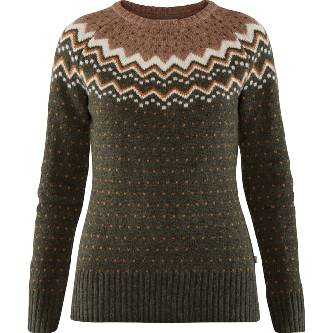 Fjällräven Ãvik Knit Dame Sweater Deep Forest XS