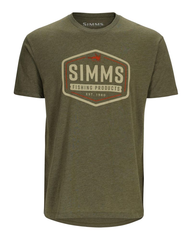Simms Fly Patch T-Shirt Military Heather XL