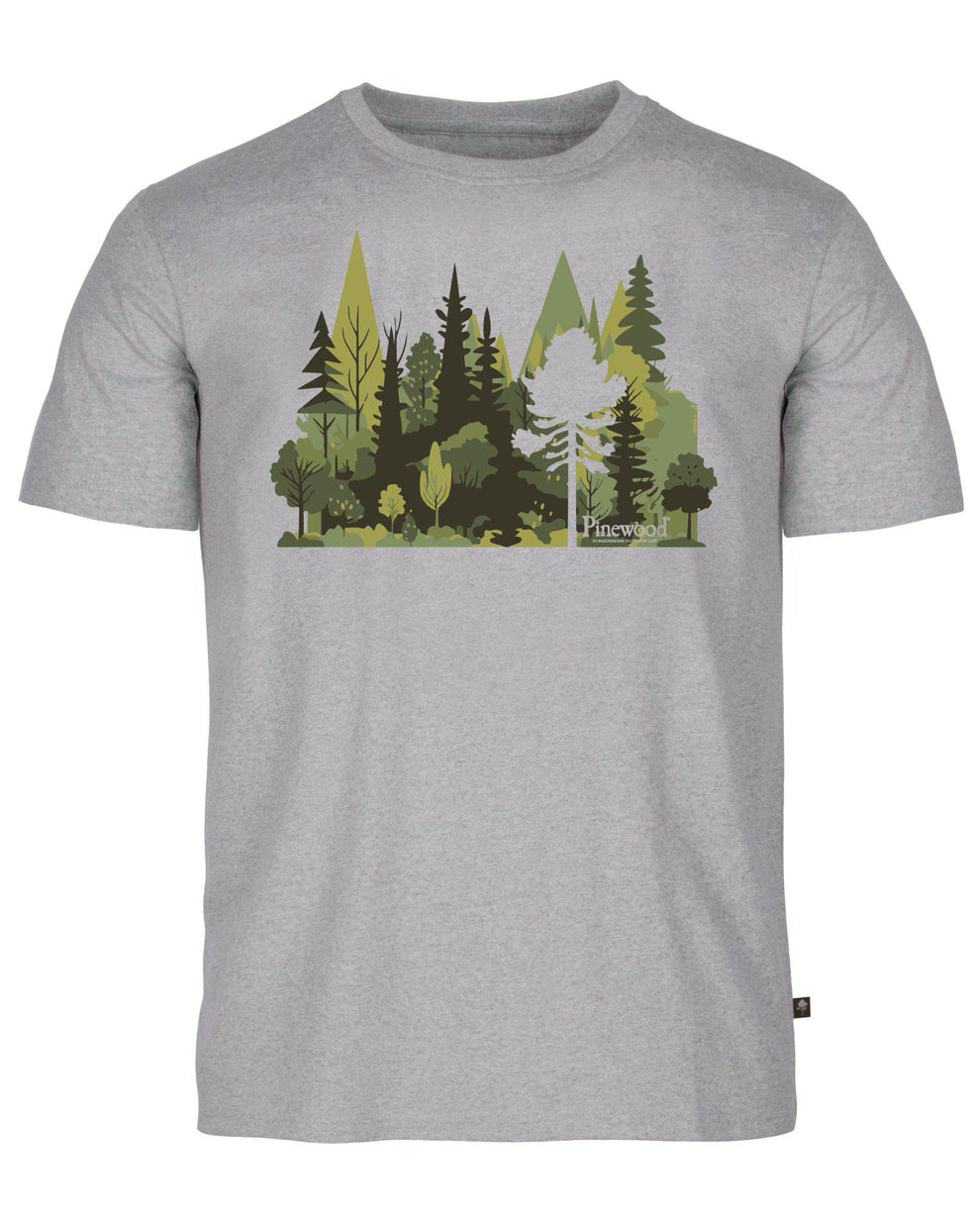 Pinewood Recycled T-Shirt M Light Grey Mel Forest XXXL