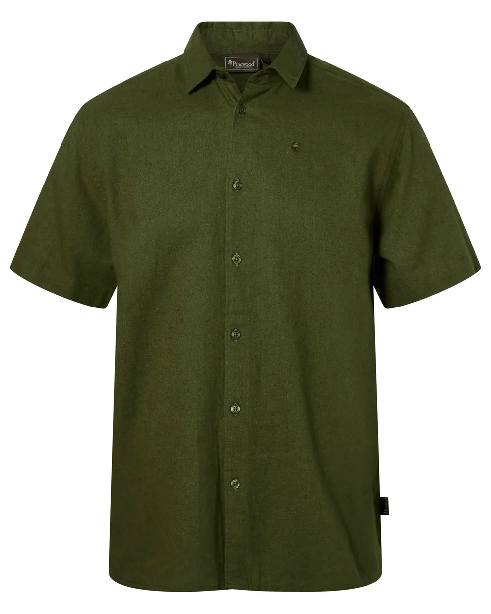 Pinewood Värnamo Hemp Mix S/S Skjorte M Green XXL