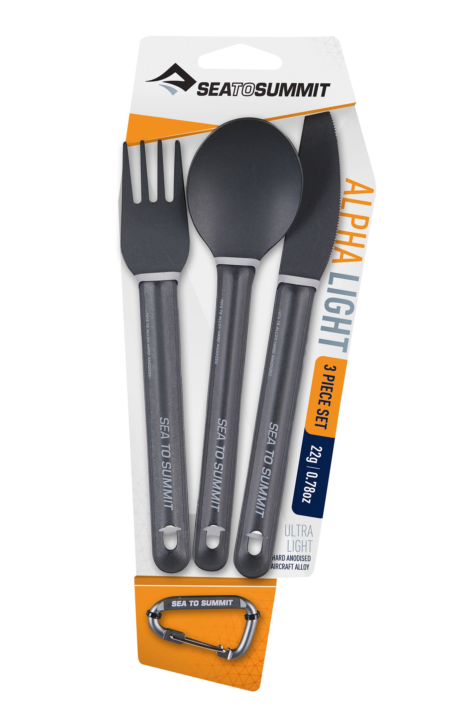 AlphaLight Cutlery Set 3pc (Knife, Fork and Spoon)