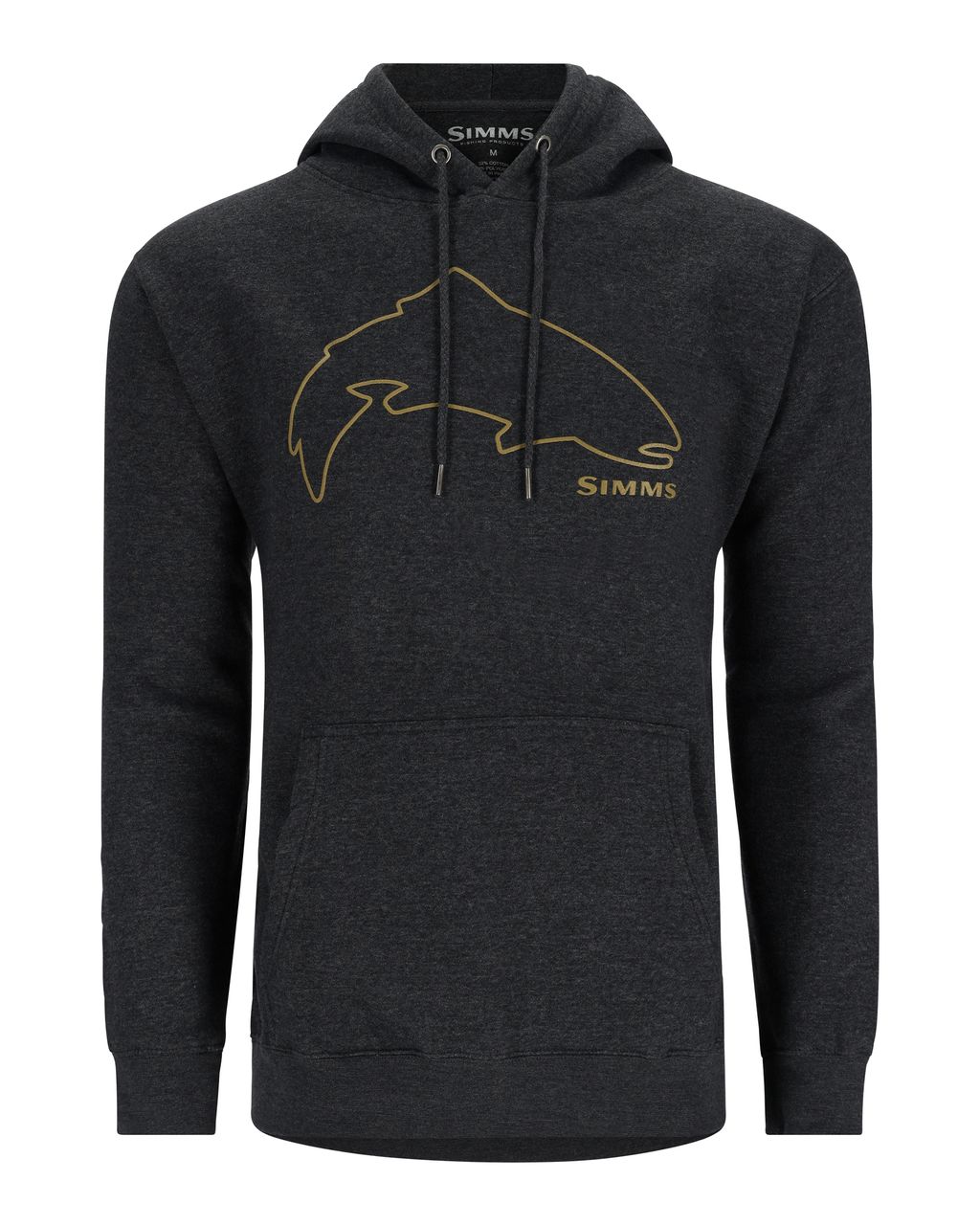 Se Simms Trout Outline Hoody Charcoal Heather Xlarge hos Outdoor i Centrum