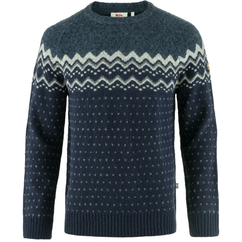 Fjllrven vik Knit Herre Sweater Dark Navy - Mountain Blue XL