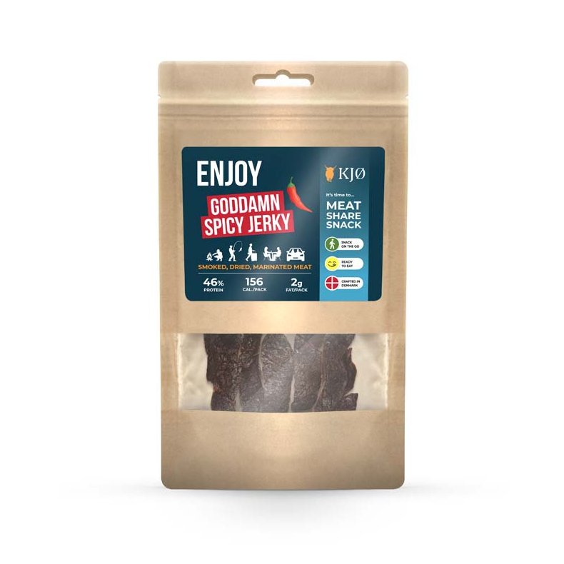 KJ Beef Jerky GoddamnSpicy BBQ 