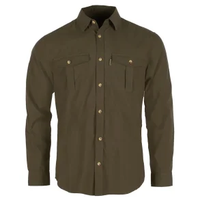 Pinewood Safari L/S Skjorte M Moss Green