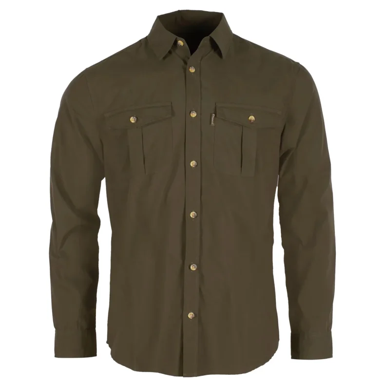 Pinewood Safari L/S Skjorte M Moss Green