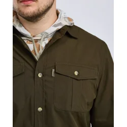Pinewood Safari L/S Skjorte M Moss Green