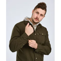 Pinewood Safari L/S Skjorte M Moss Green