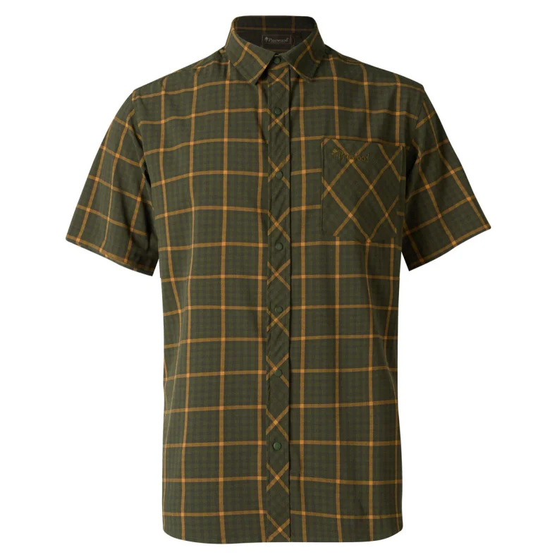 Pinewood Ourdoor S/S Herre Skjorte Green XL