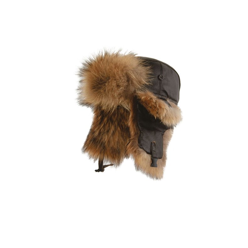 MJM Leather Racoon Hat
