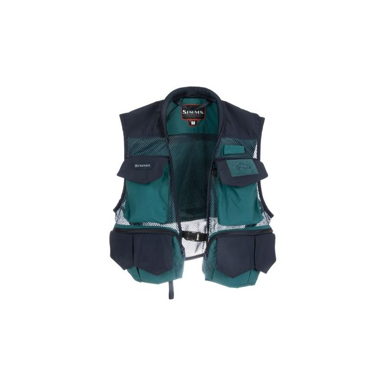 Simms Tributary Fiskevest Deep sea Green M